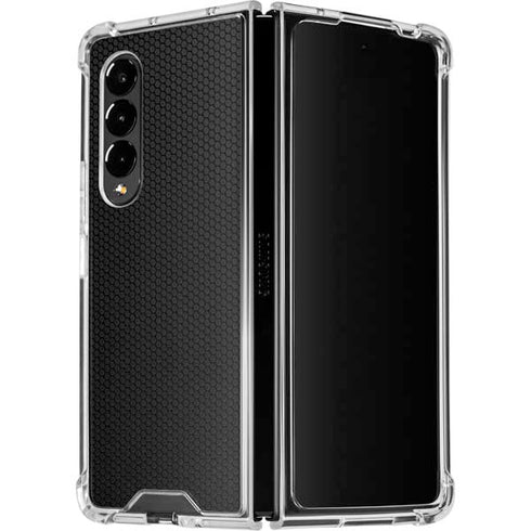 Specialty Vinyl Black Hex Texture Galaxy Z Fold4 5G Clear Case